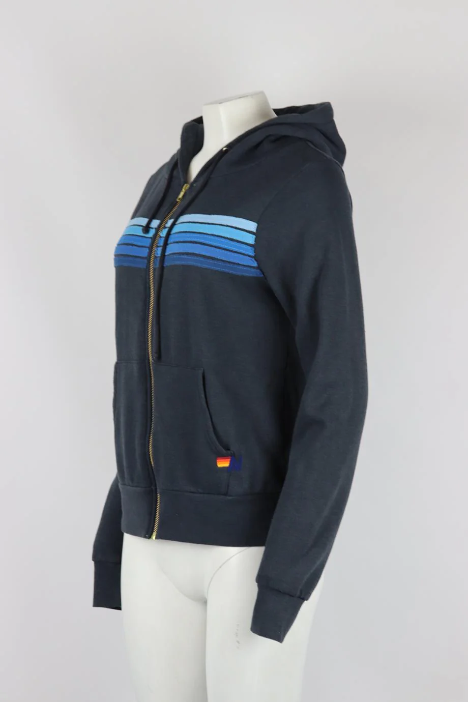 AVIATOR NATION COTTON JERSEY HOODIE SMALL - Image 3