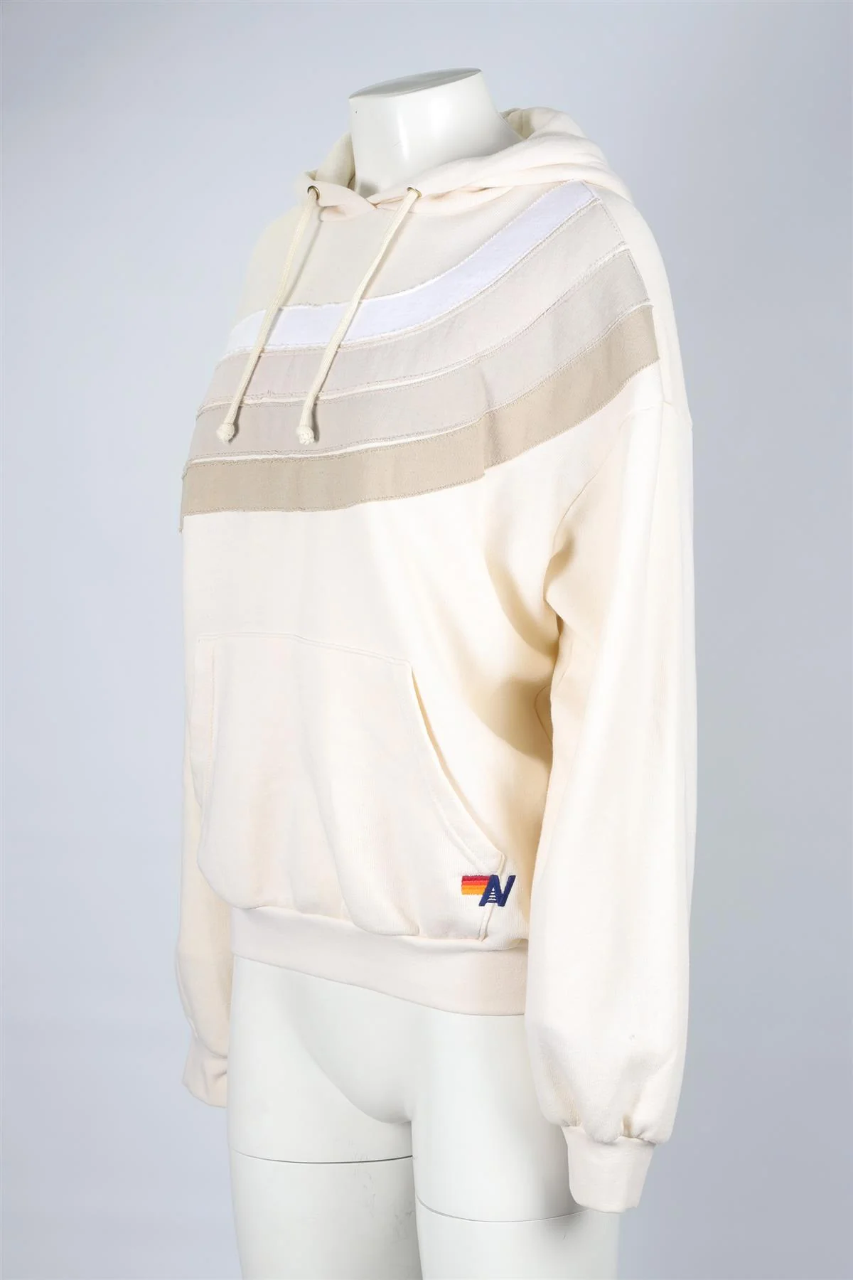 AVIATOR NATION CREAM COTTON HOODIE XSMALL - Image 3