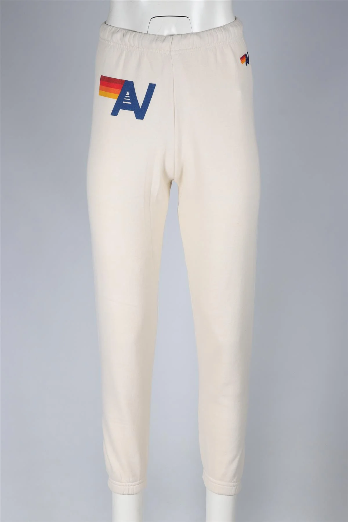 AVIATOR NATION CREAM COTTON TRACK PANTS XSMALL - Image 2