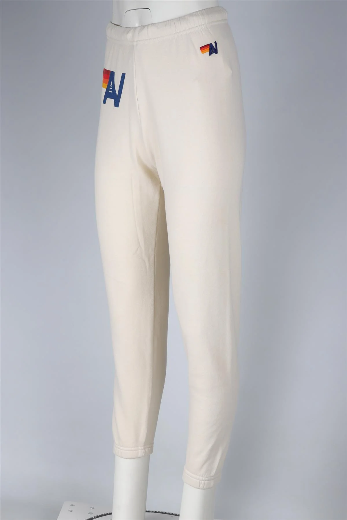 AVIATOR NATION CREAM COTTON TRACK PANTS XSMALL - Image 3