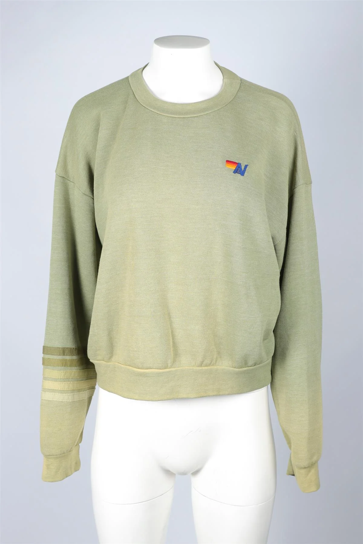 AVIATOR NATION GREEN COTTON SWEATSHIRT XSMALL - Image 2