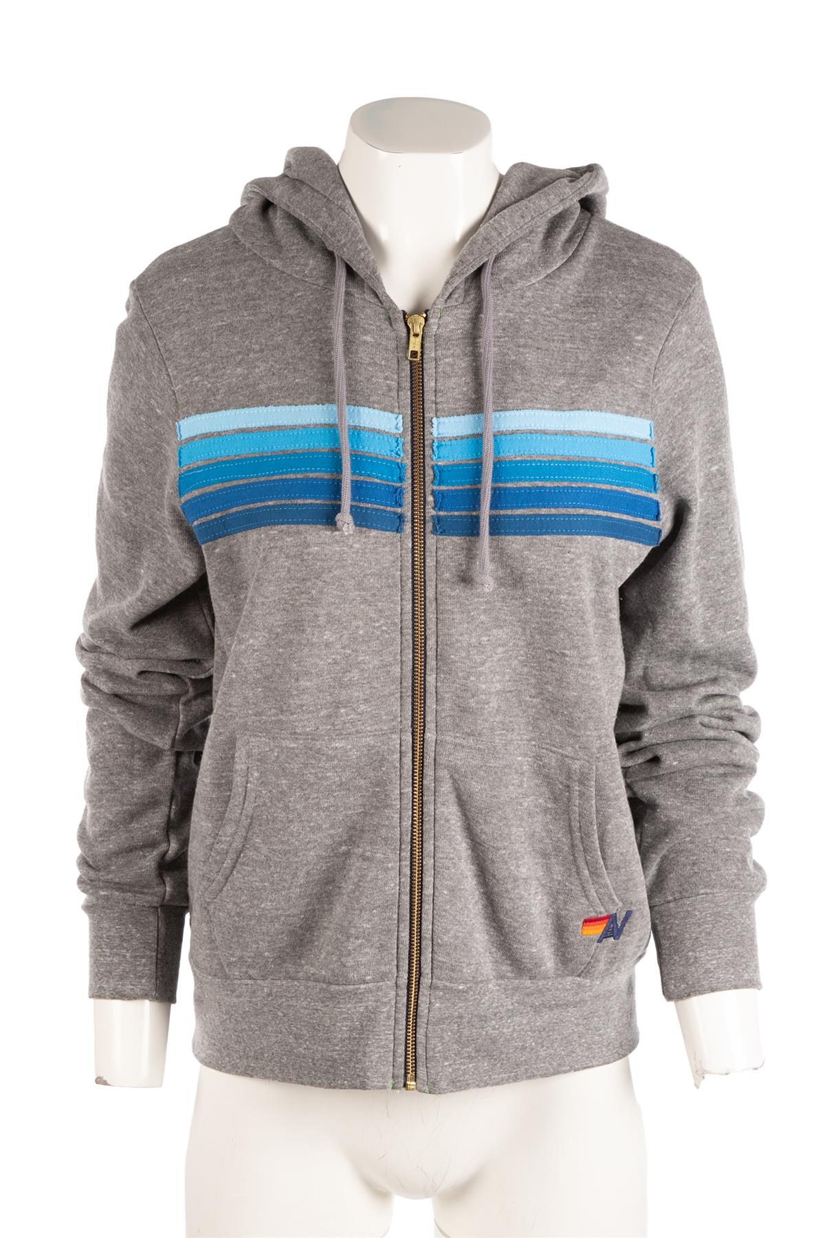 AVIATOR NATION GREY COTTON HOODIE SMALL - Image 2