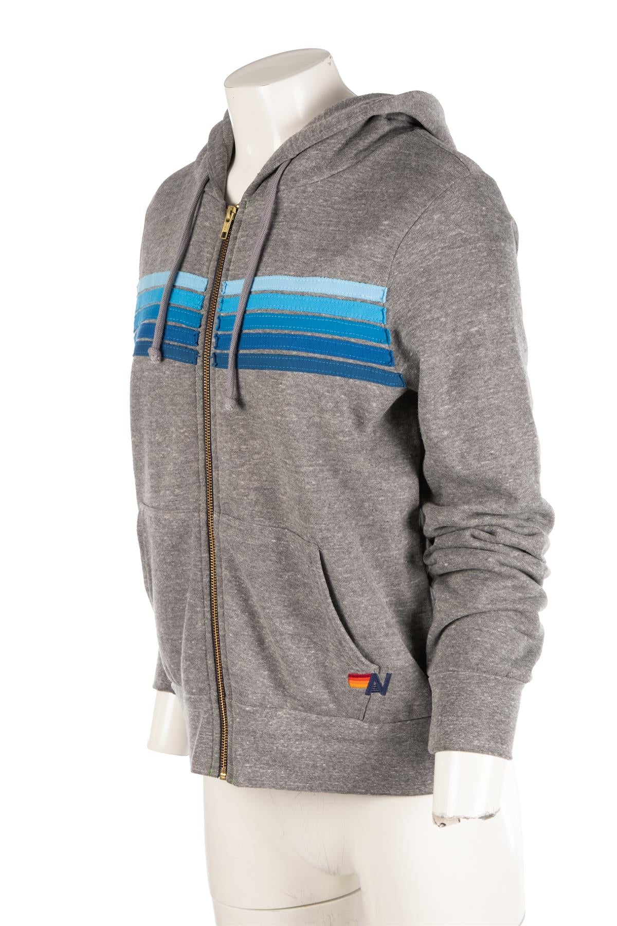AVIATOR NATION GREY COTTON HOODIE SMALL - Image 3