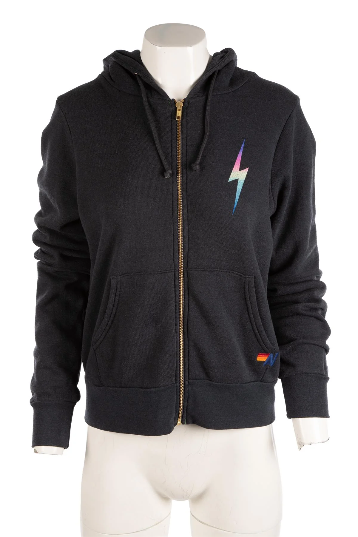 AVIATOR NATION GREY COTTON HOODIE XSMALL - Image 2