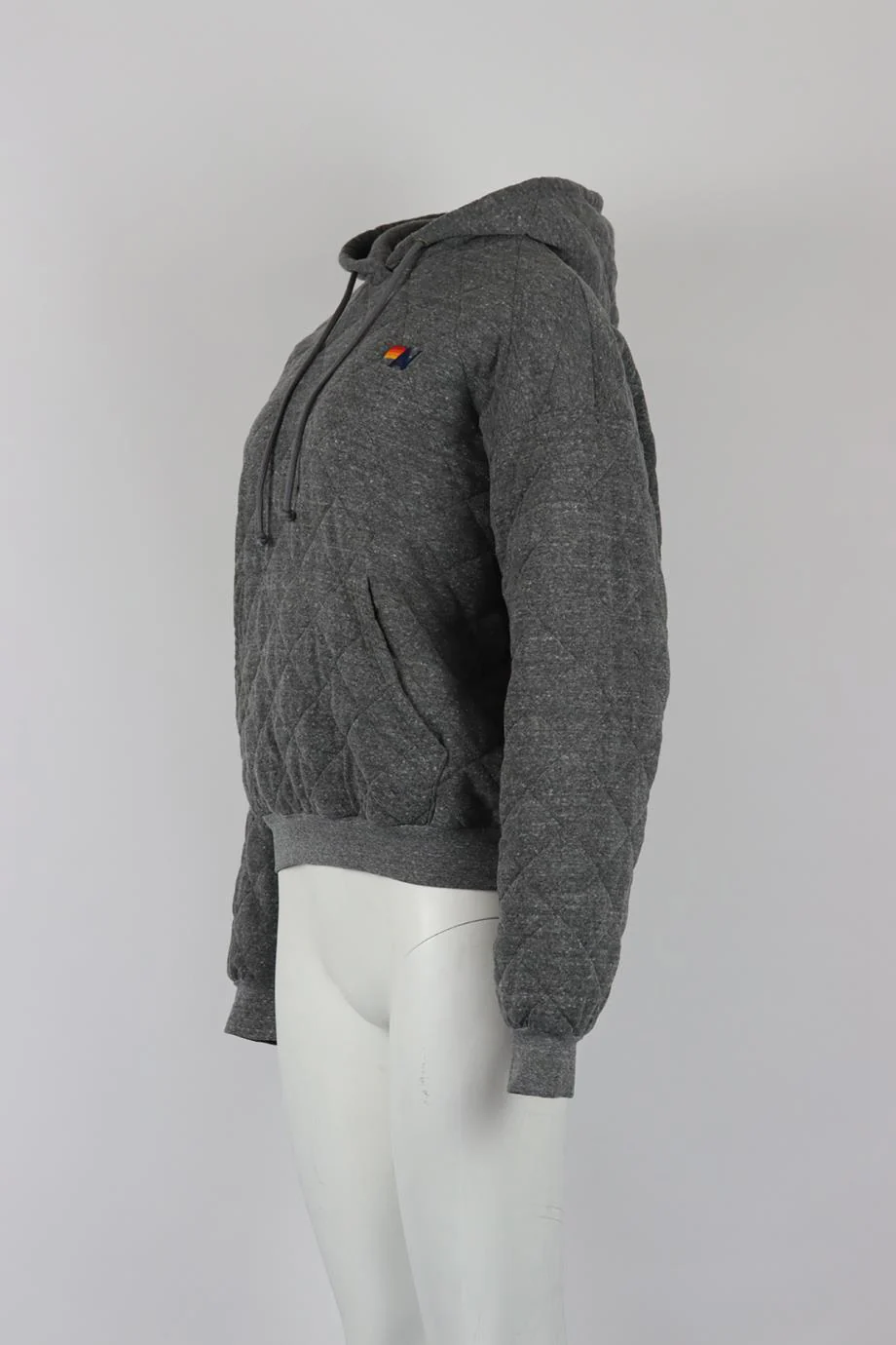 AVIATOR NATION QUILTED COTTON JERSEY HOODIE SMALL - Image 3