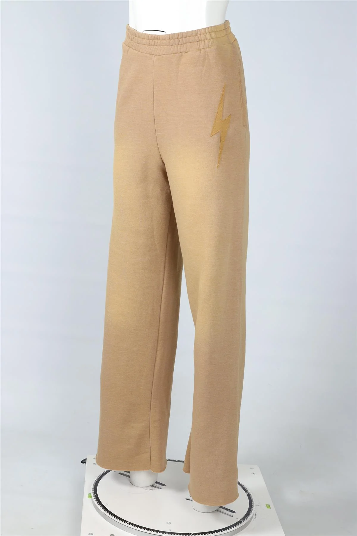 AVIATOR NATION TAN COTTON TRACK PANTS SMALL - Image 3