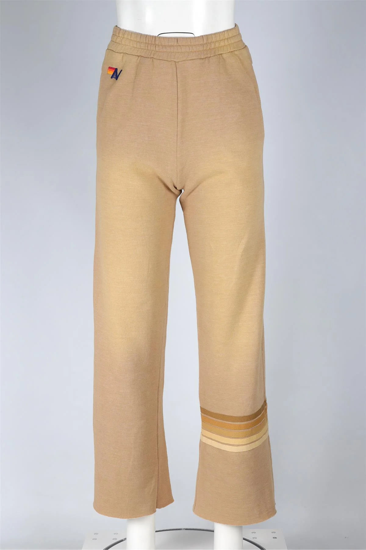 AVIATOR NATION TAN COTTON TRACK PANTS XSMALL - Image 2