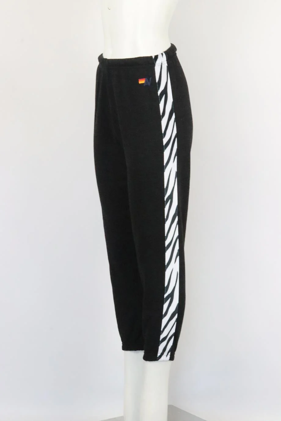 AVIATOR NATION VELVET TRIMMED COTTON JERSEY TRACK PANTS XSMALL - Image 3