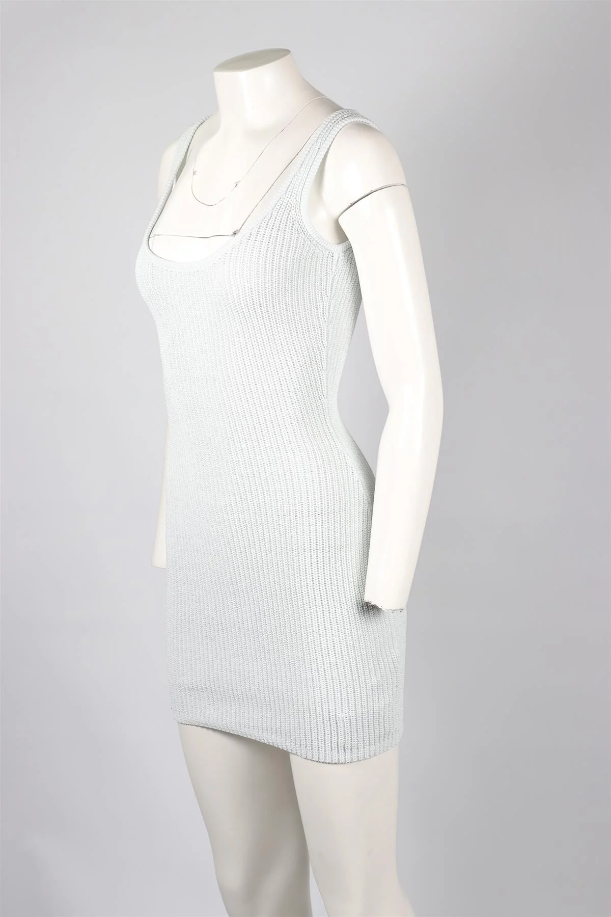AYA MUSE BLUE COTTON MINI DRESS SMALL - Image 3