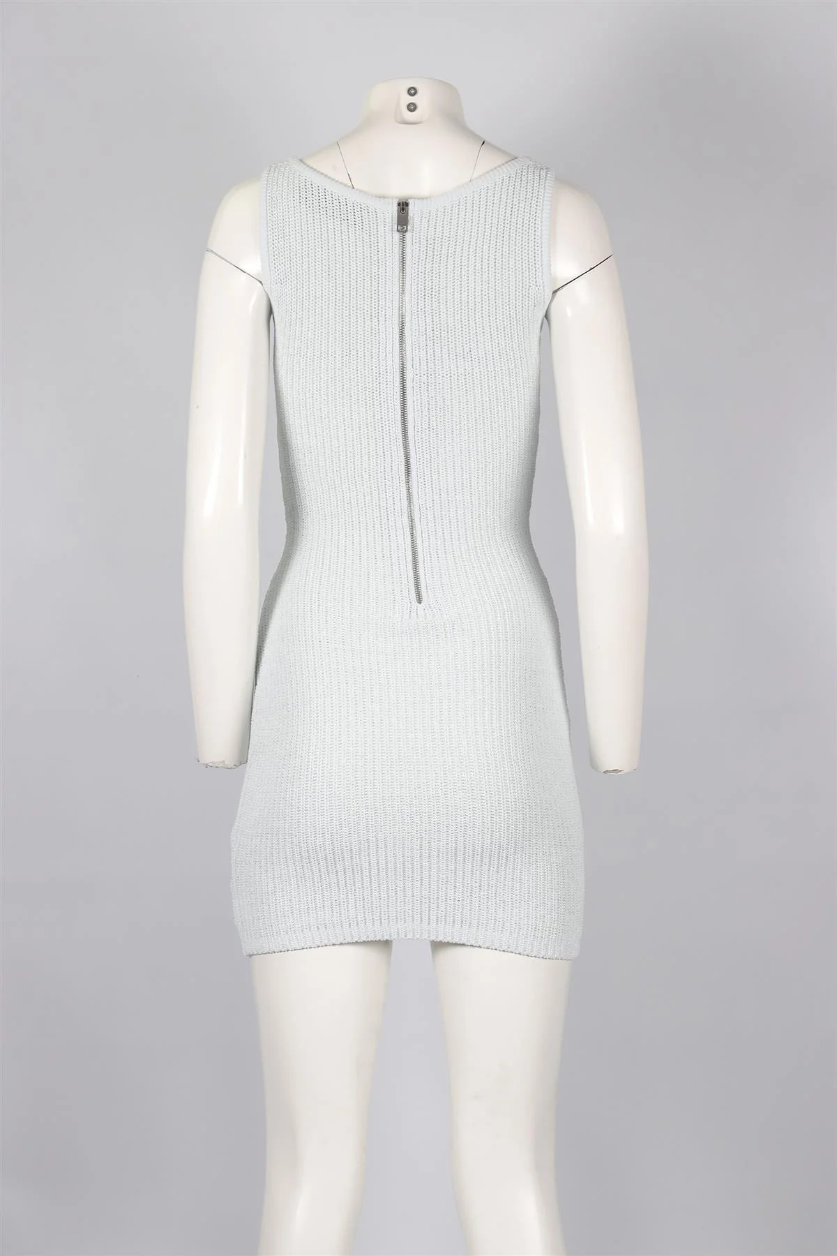 AYA MUSE BLUE COTTON MINI DRESS SMALL - Image 4