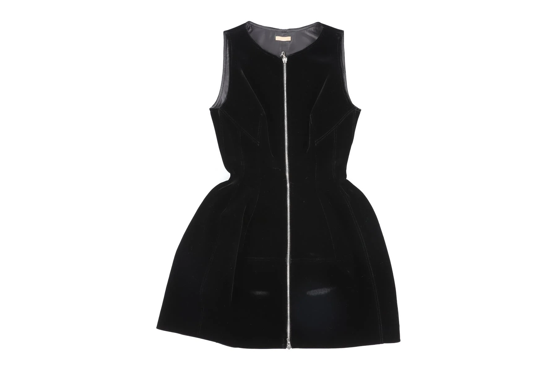 AZZEDINE ALAÏA BLACK VELVET MINI DRESS FR 38 UK 10 - Image 2