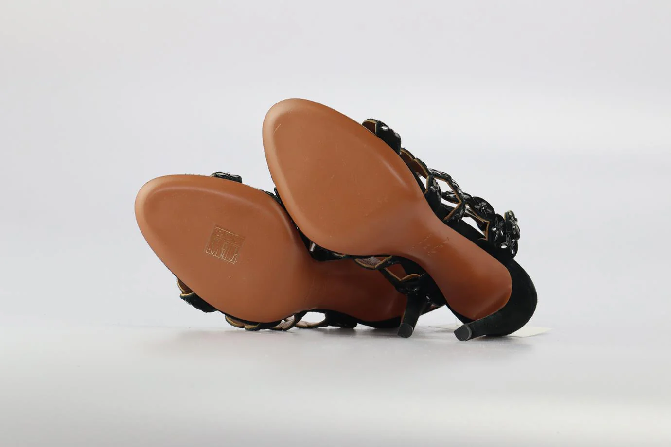 AZZEDINE ALAÏA EMBELLISHED SUEDE SANDALS EU 38 UK 5 US 8 - Image 5