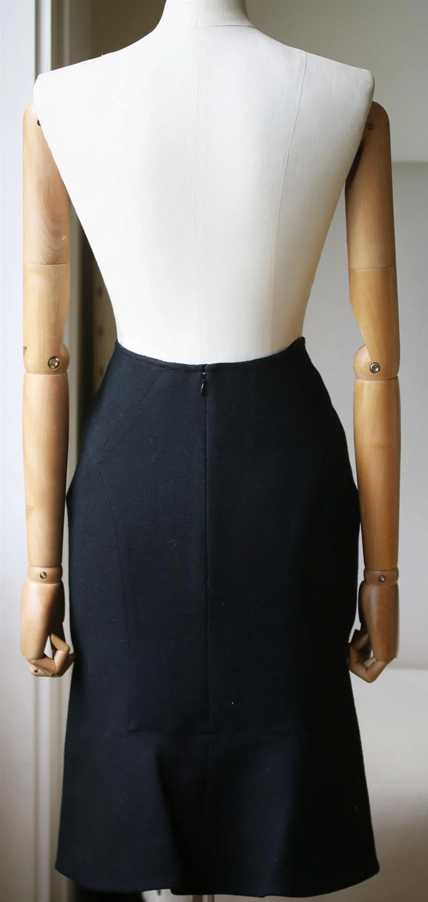 AZZEDINE ALAÏA FLUTED WOOL MINI SKIRT FR 36 UK 8 - Image 4