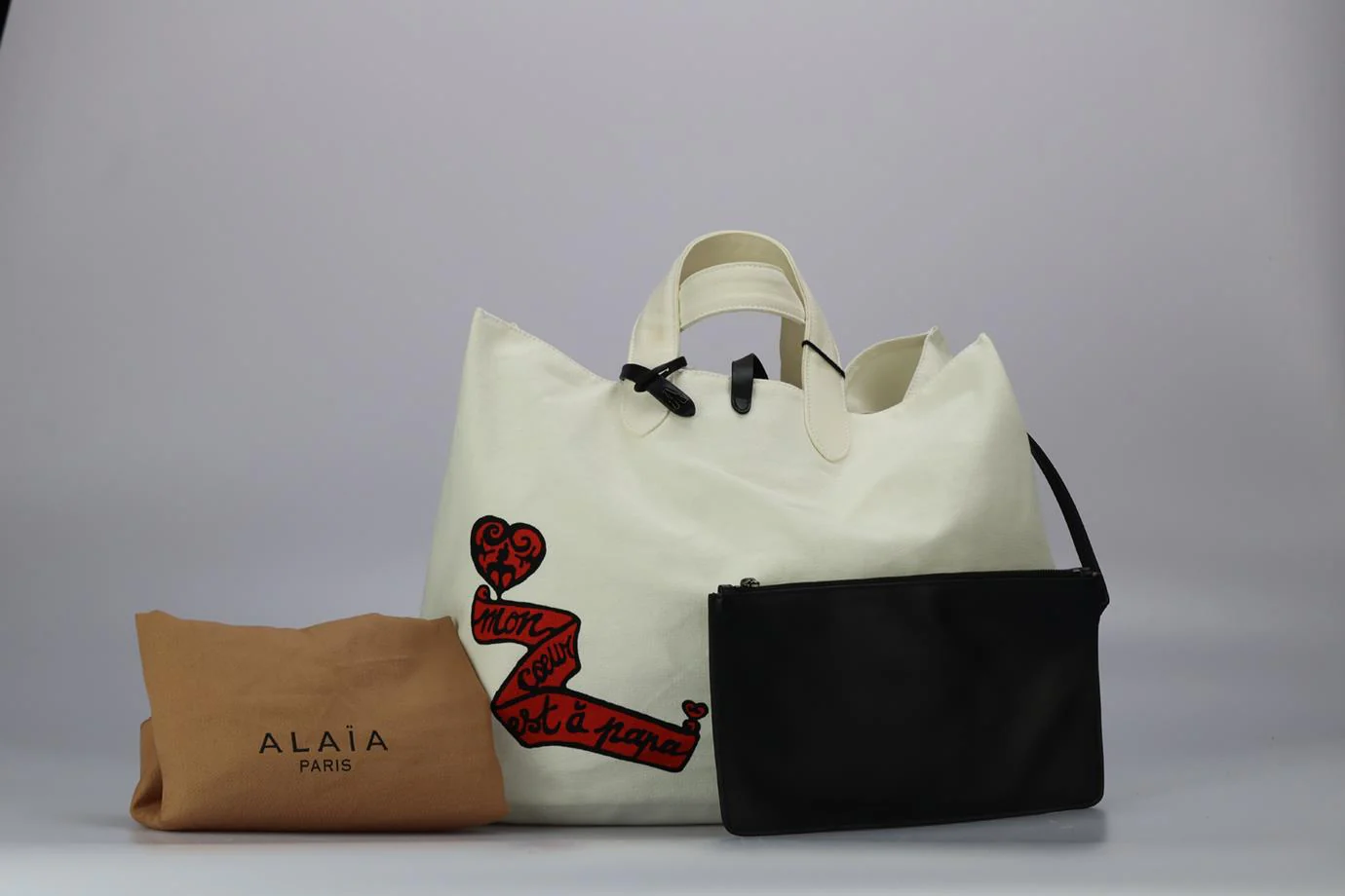 AZZEDINE ALAÏA FRIDA LARGE PRINTED CANVAS TOTE BAG - Image 7