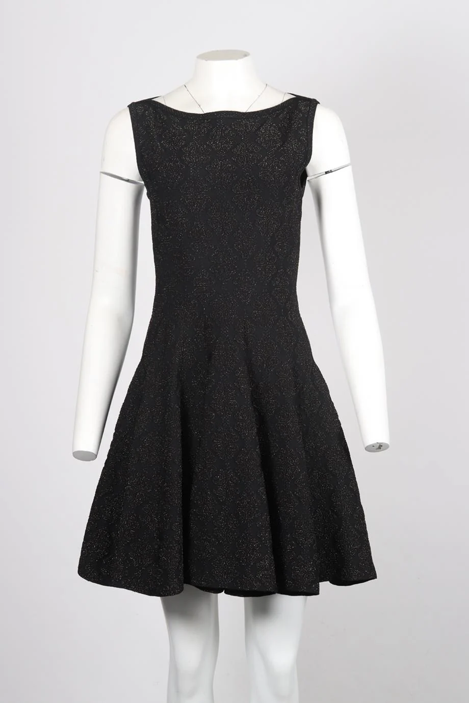 AZZEDINE ALAÏA JACQUARD KNIT MINI DRESS FR 42 UK 14 - Image 2