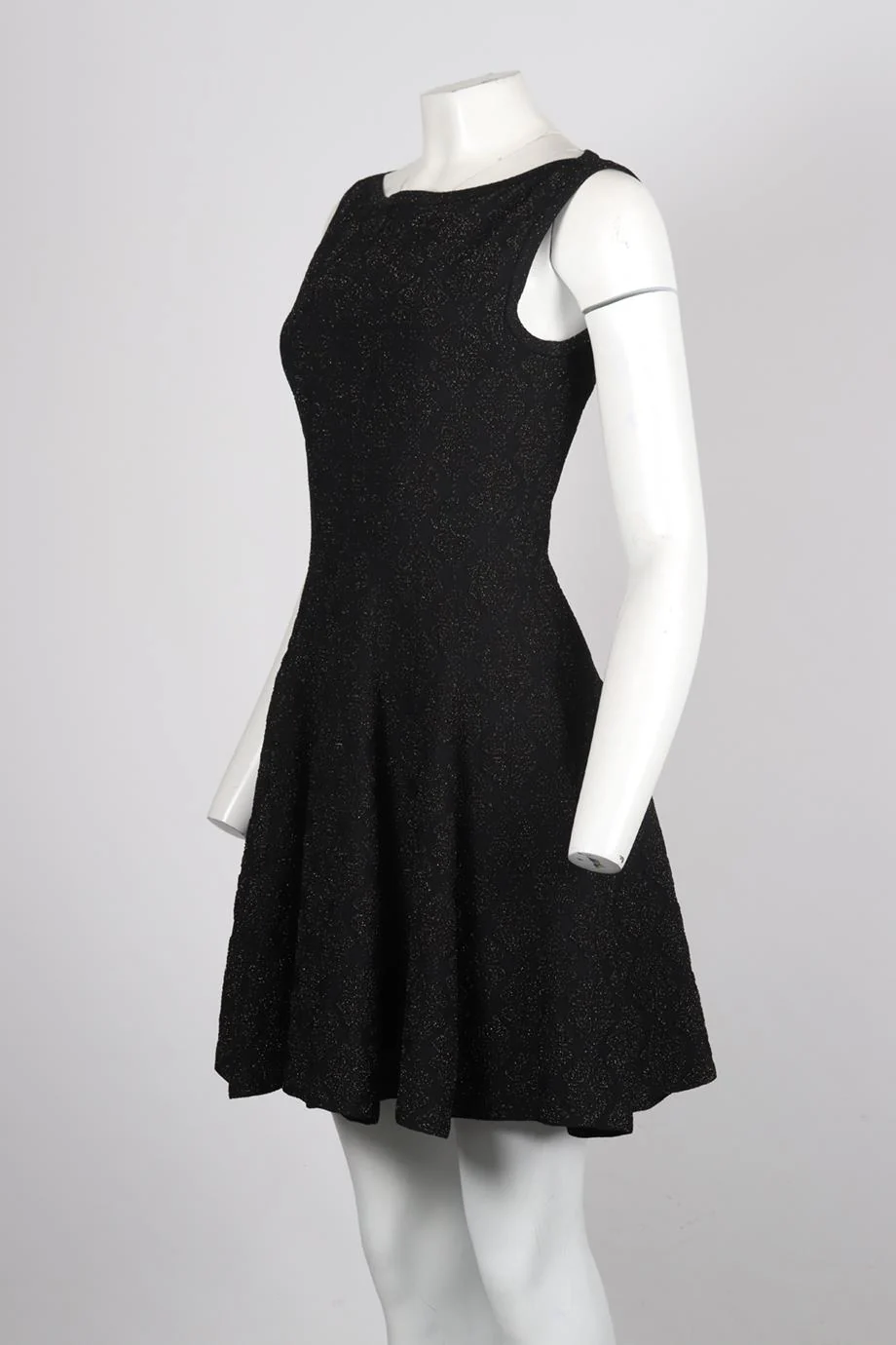 AZZEDINE ALAÏA JACQUARD KNIT MINI DRESS FR 42 UK 14 - Image 3