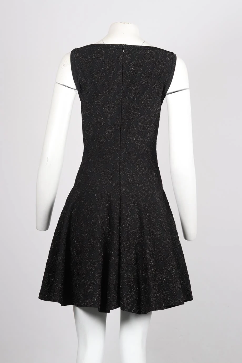 AZZEDINE ALAÏA JACQUARD KNIT MINI DRESS FR 42 UK 14 - Image 4