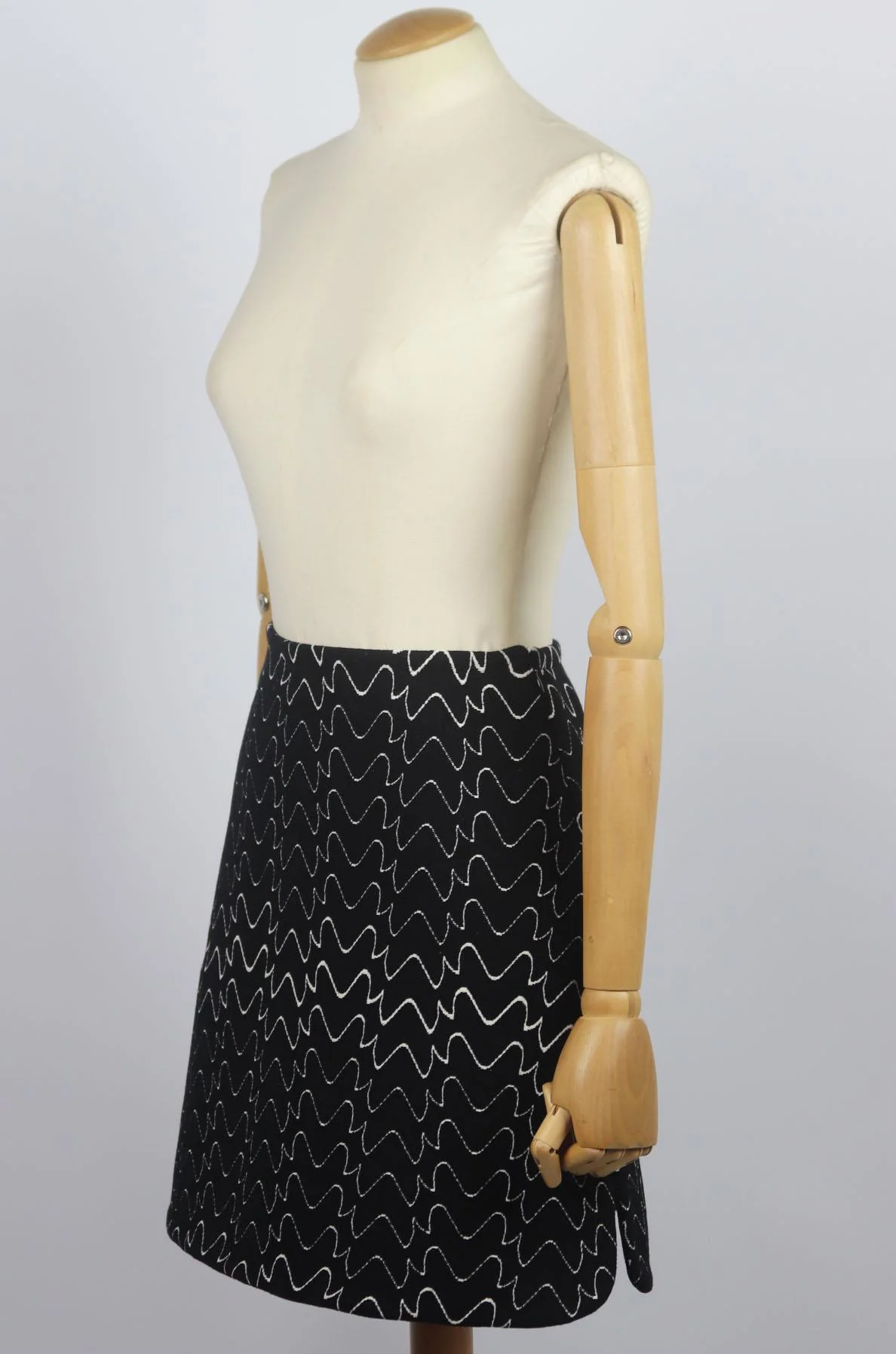 AZZEDINE ALAÏA JACQUARD KNIT MINI SKIRT FR 36 UK 8 - Image 3