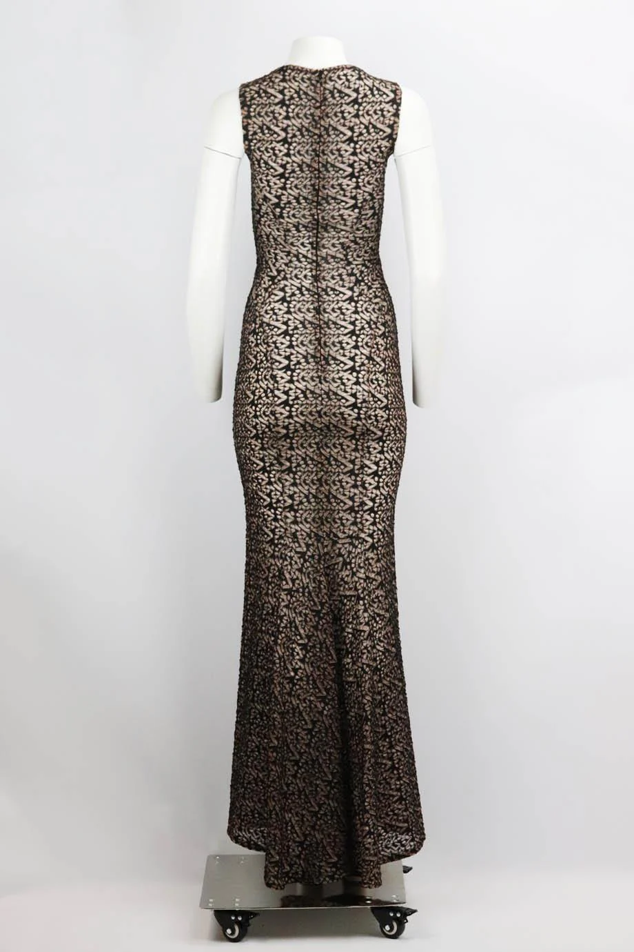 AZZEDINE ALAÏA MACRAMÉ LACE MAXI DRESS FR 38 UK 10 - Image 4
