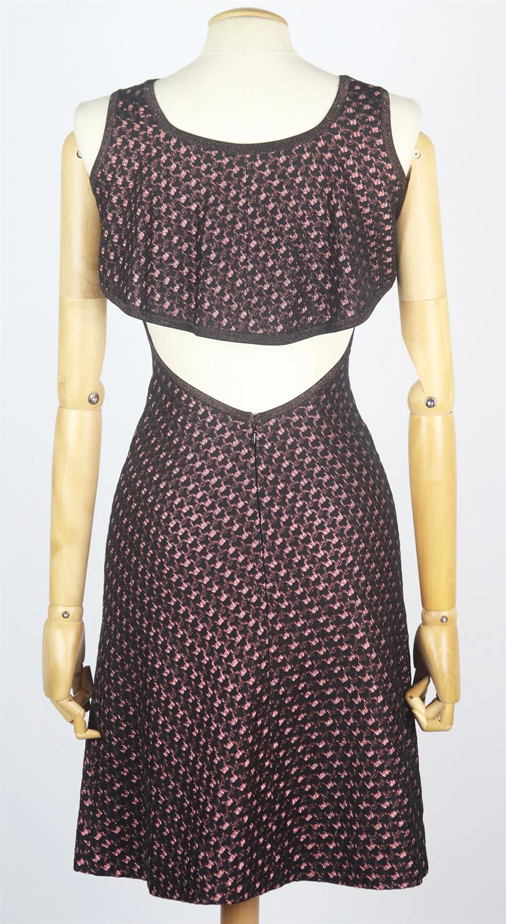 AZZEDINE ALAÏA METALLIC JACQUARD KNIT MINI DRESS FR 36 UK 8 - Image 4
