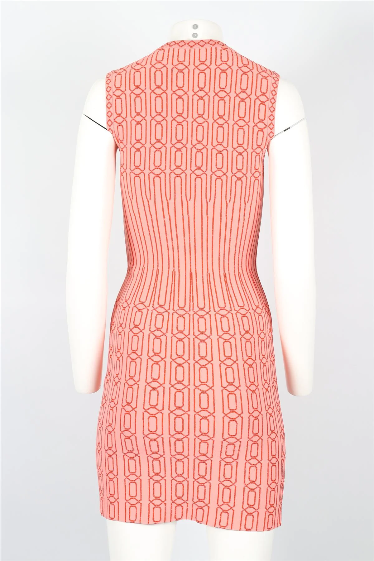 AZZEDINE ALAÏA ORANGE KNIT MINI DRESS FR 36 UK 8 - Image 4