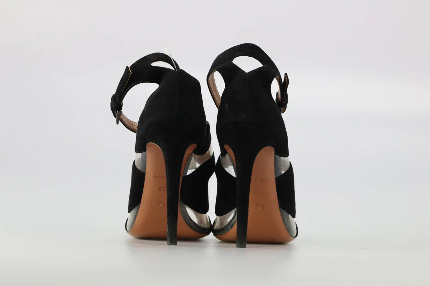 AZZEDINE ALAÏA PVC AND SUEDE SANDALS EU 38 UK 5 US 8 - Image 4