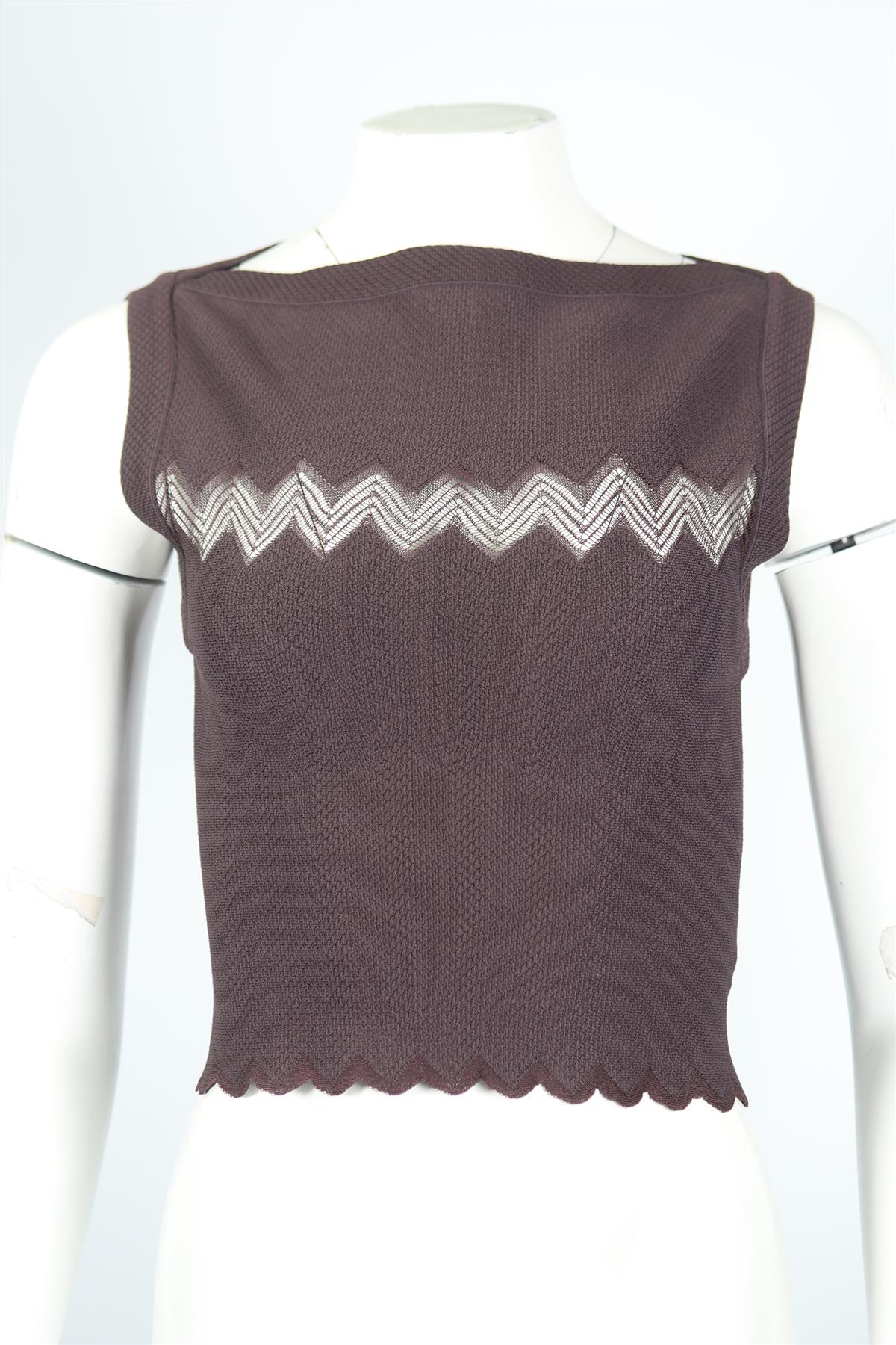 AZZEDINE ALAIA SILK BLEND TOP FR 38 UK 10 - Image 2