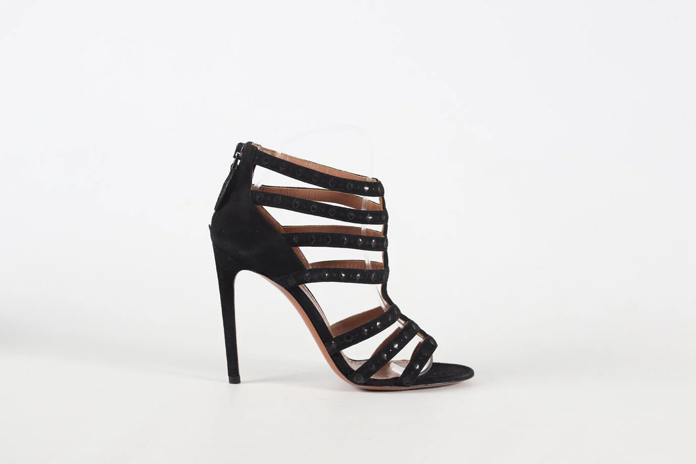 AZZEDINE ALAÏA SUEDE AND LEATHER SANDALS EU 37.5 UK 4.5 US 7.5 - Image 2