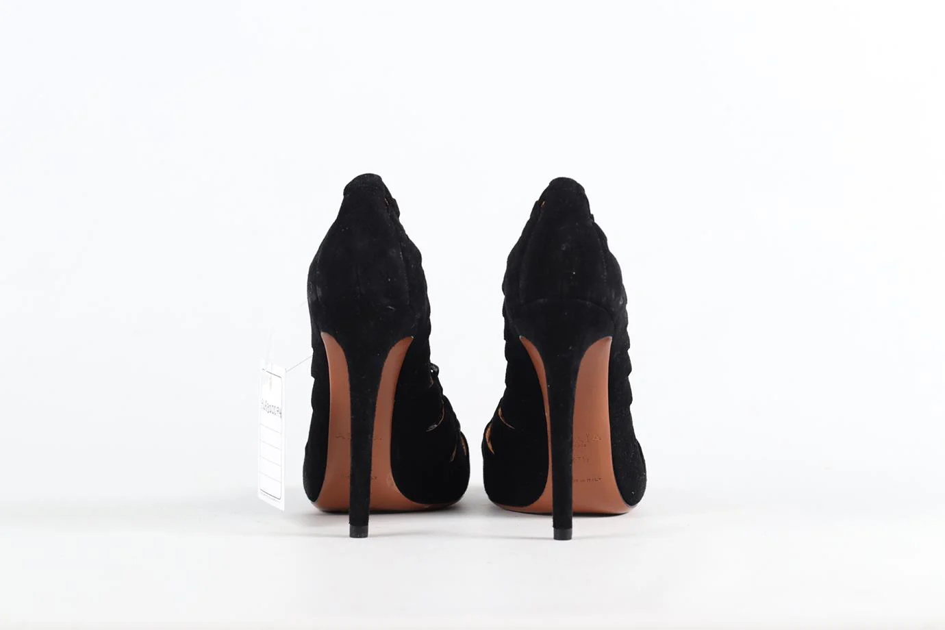 AZZEDINE ALAÏA SUEDE AND LEATHER SANDALS EU 37.5 UK 4.5 US 7.5 - Image 4