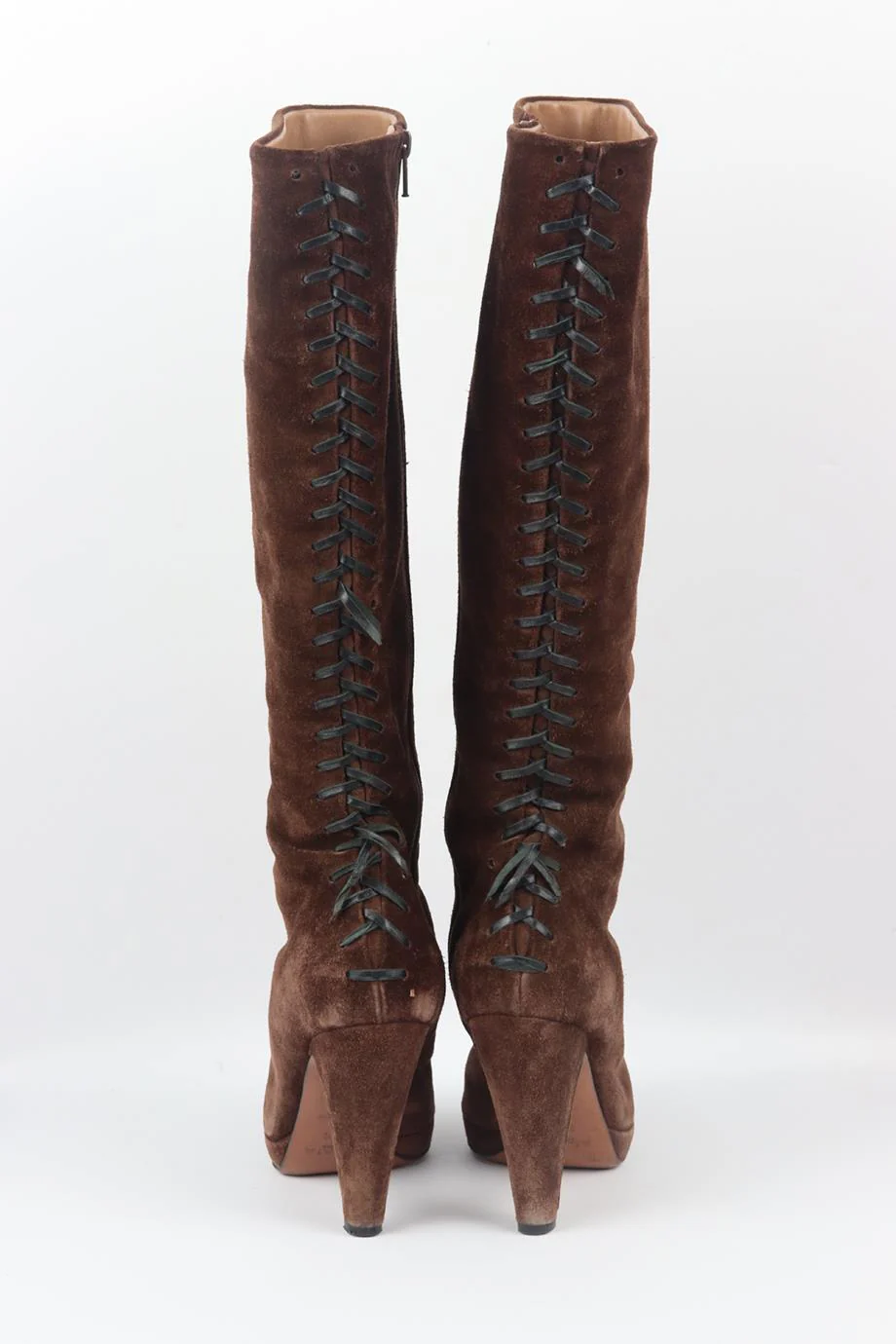 AZZEDINE ALAÏA SUEDE KNEE HIGH BOOTS EU 39.5 UK 6.5 US 9.5 - Image 4