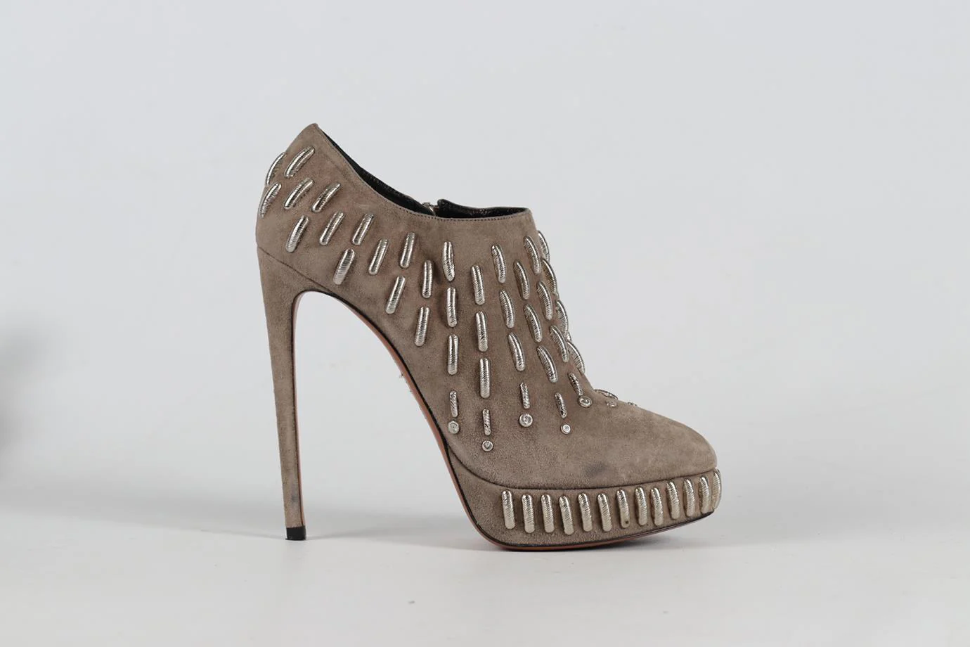 AZZEDINE ALAÏA SUEDE PLATFORM ANKLE BOOTS EU 38.5 UK 5.5 US 8.5 - Image 2