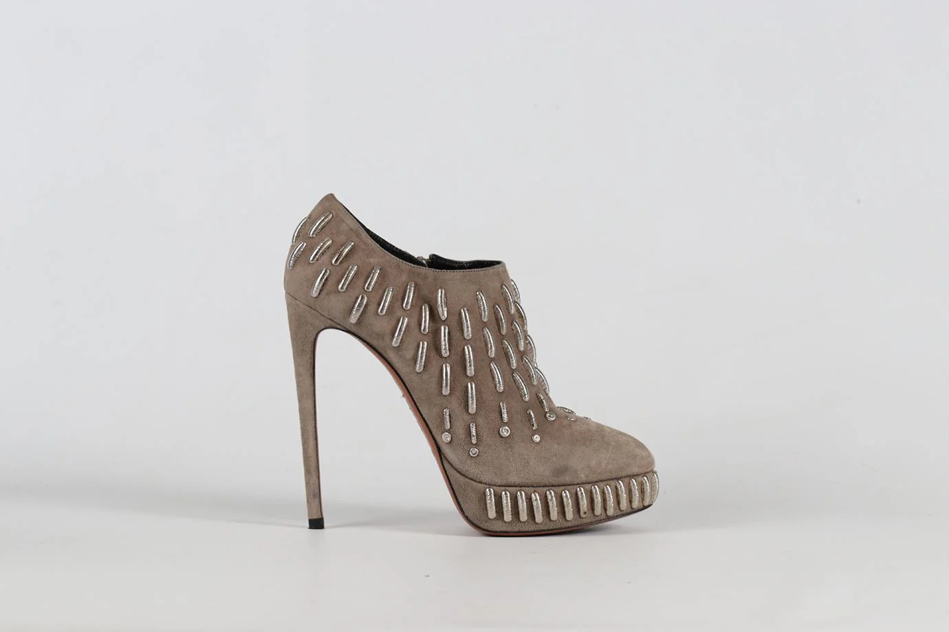 AZZEDINE ALAÏA SUEDE PLATFORM ANKLE BOOTS EU 38.5 UK 5.5 US 8.5 - Image 3