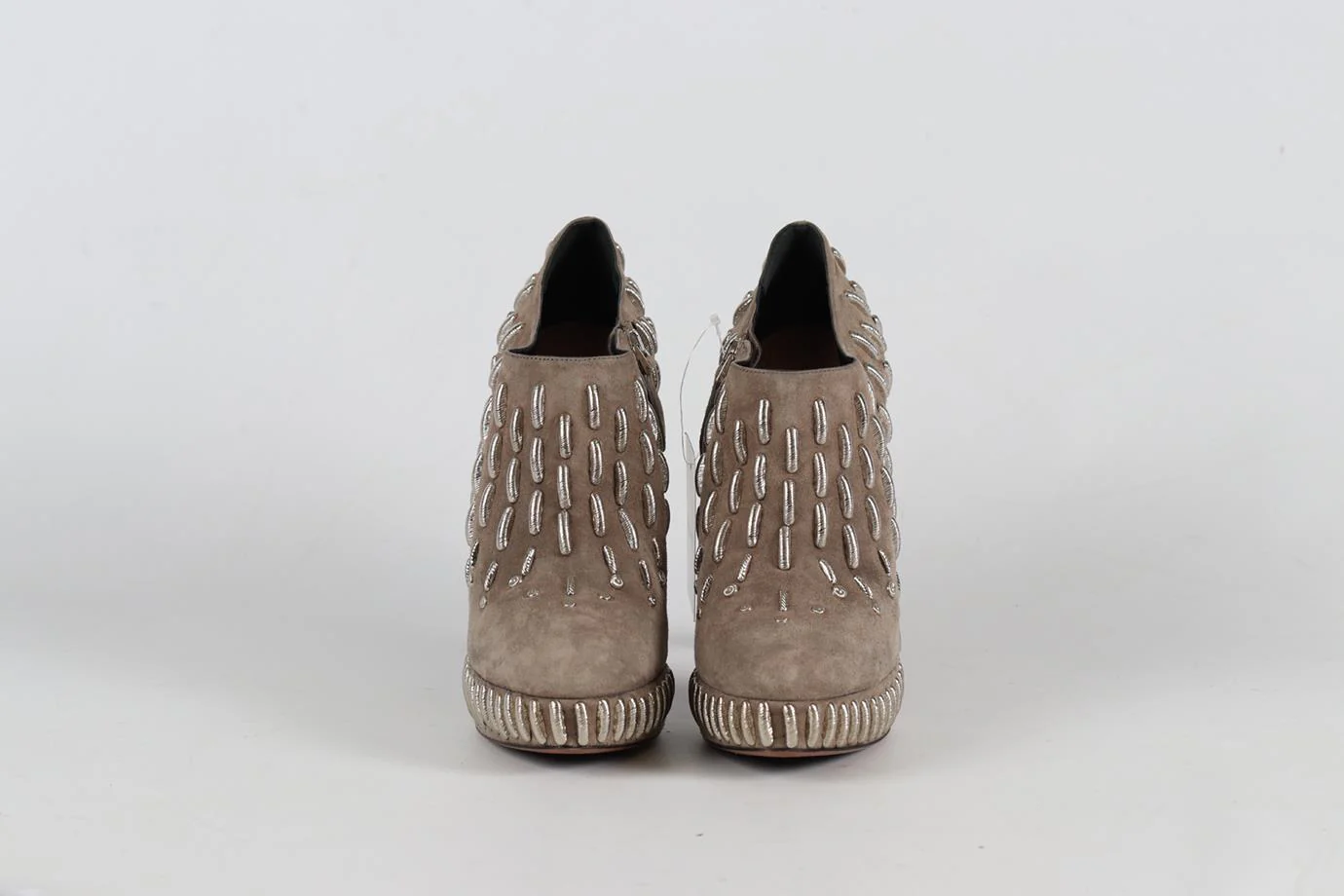 AZZEDINE ALAÏA SUEDE PLATFORM ANKLE BOOTS EU 38.5 UK 5.5 US 8.5 - Image 4