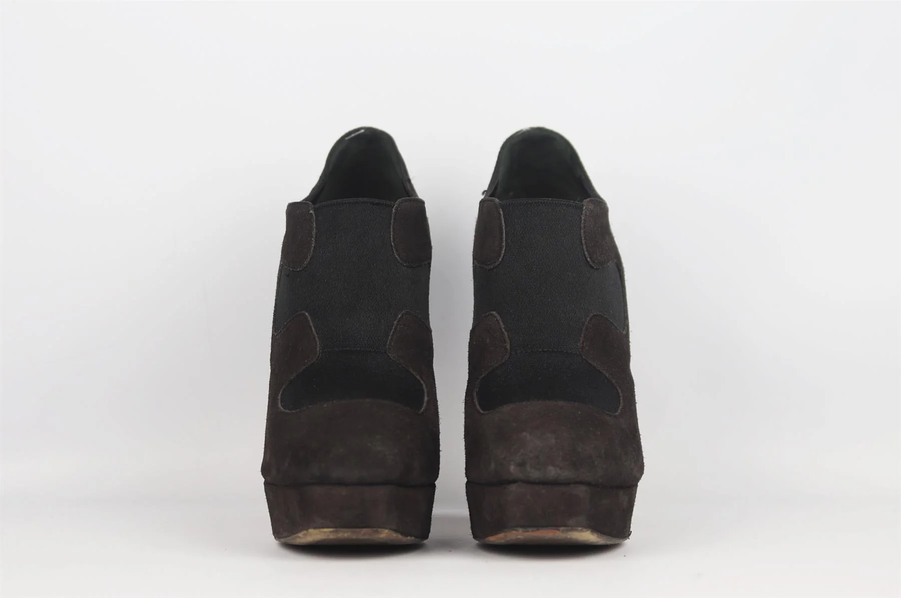 AZZEDINE ALAÏA SUEDE PLATFORM ANKLE BOOTS EU 38 UK 5 US 8 - Image 3