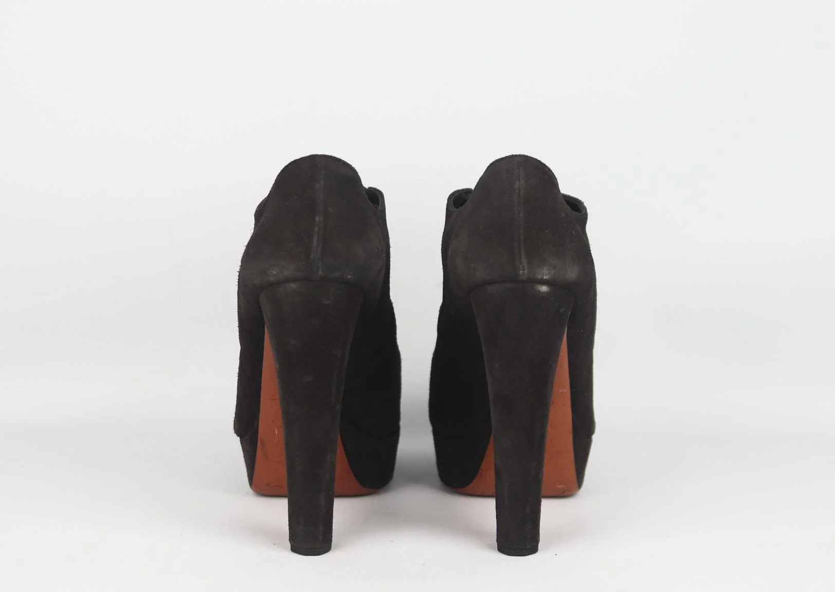 AZZEDINE ALAÏA SUEDE PLATFORM ANKLE BOOTS EU 38 UK 5 US 8 - Image 4