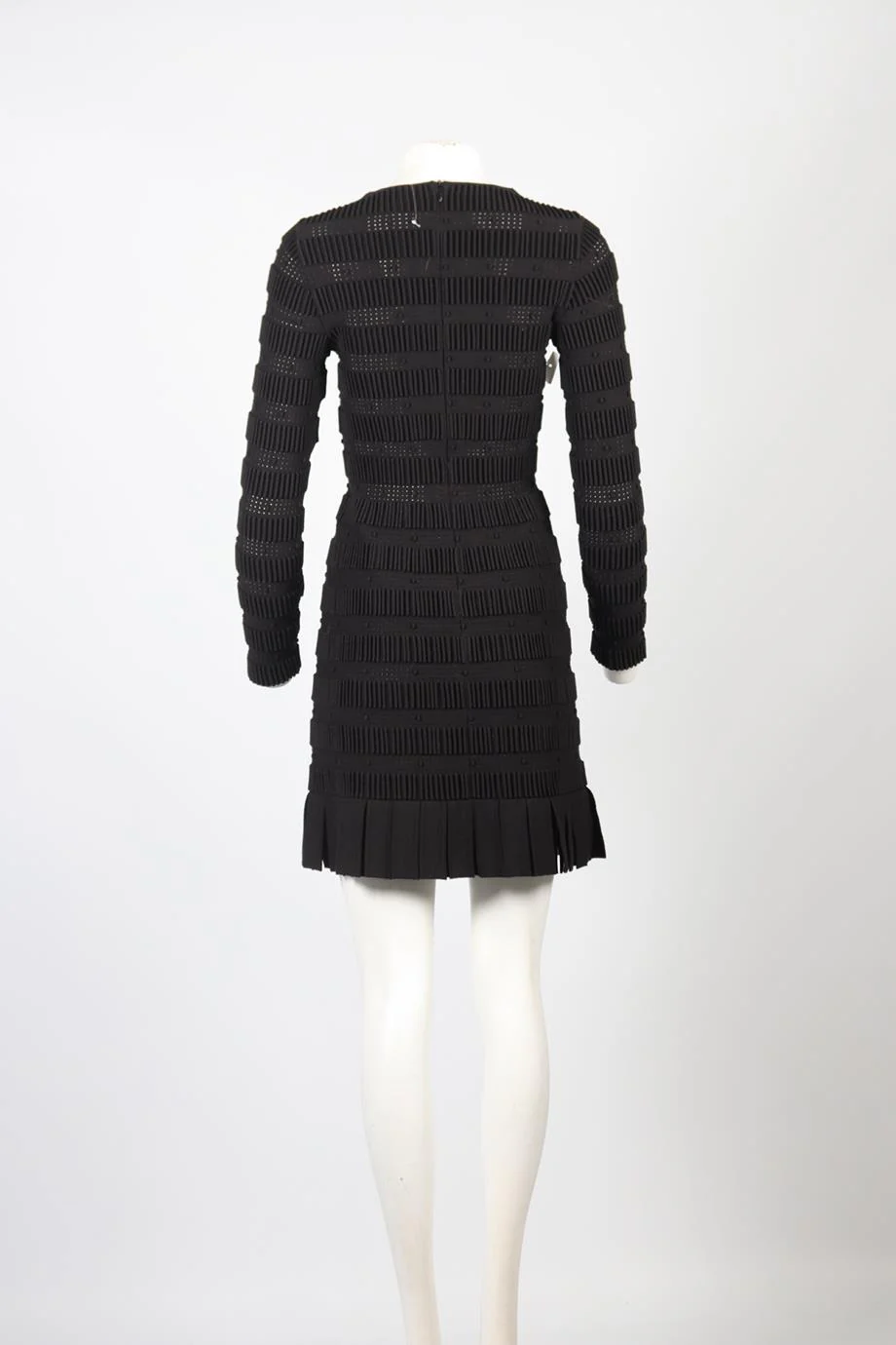 AZZEDINE ALAÏA WOOL BLEND MINI DRESS FR 38 UK 10 - Image 4