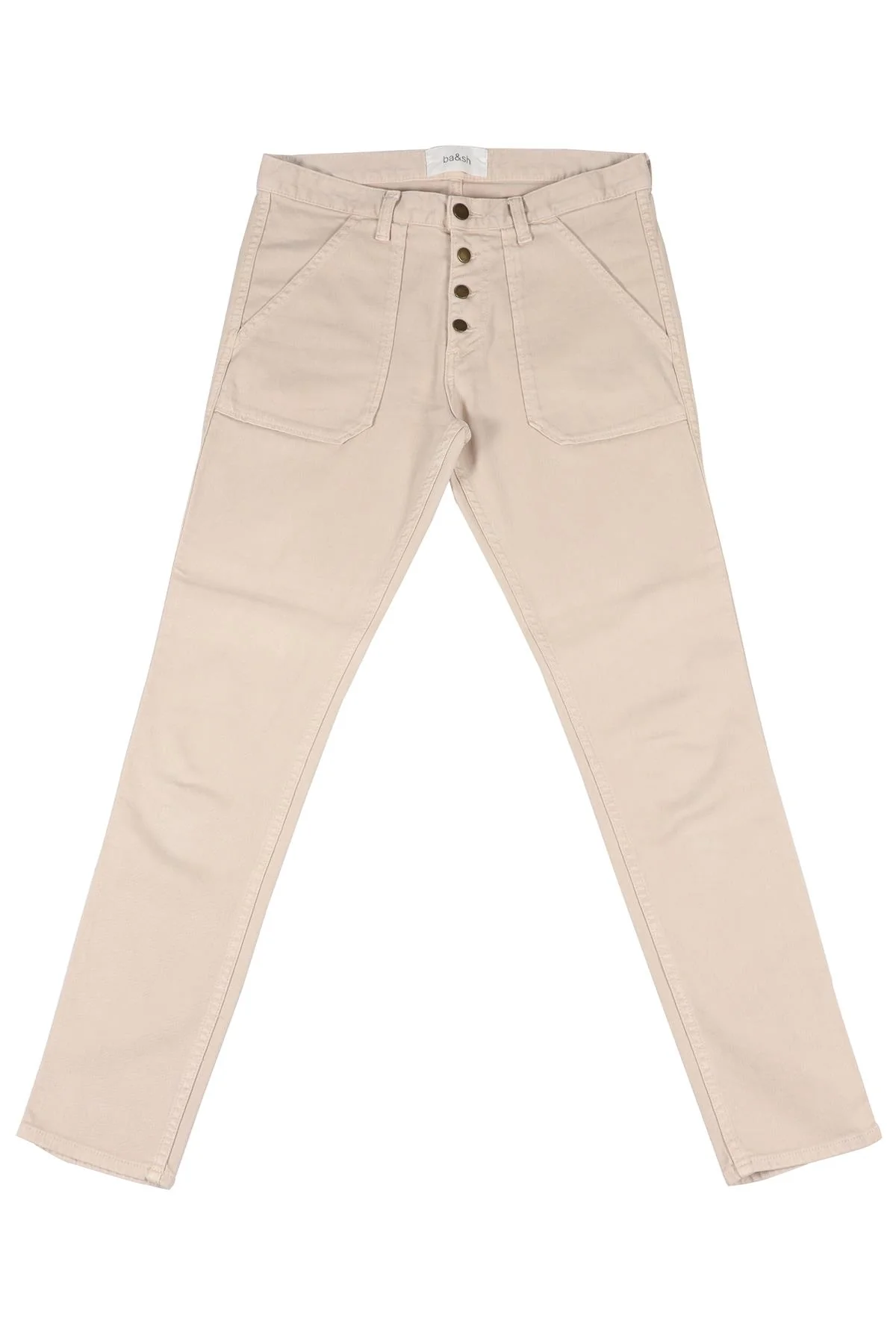 BA&SH BEIGE HIGH RISE SKINNY JEANS W25 UK 6-8 - Image 6