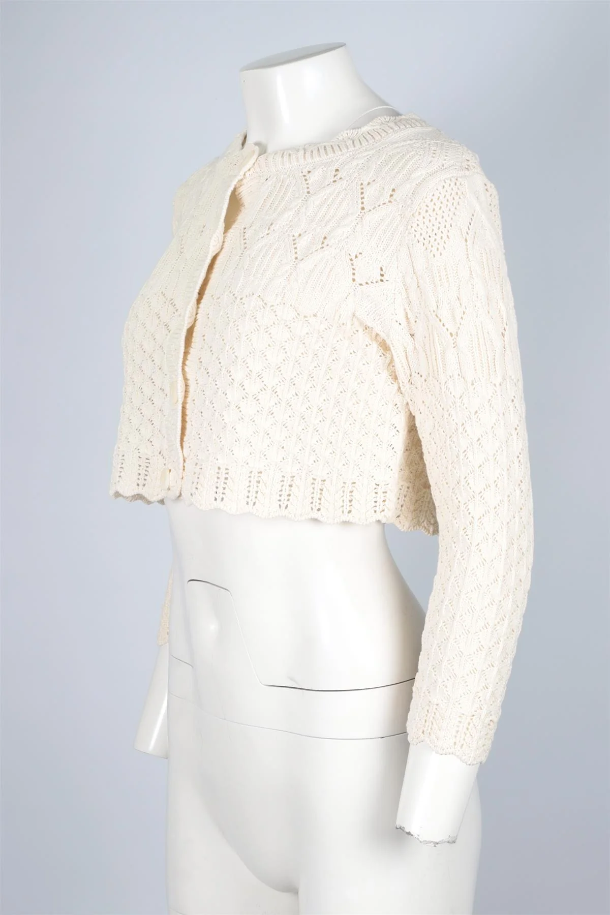 BA&SH CREAM KNIT CARDIGAN UK 8 - Image 3