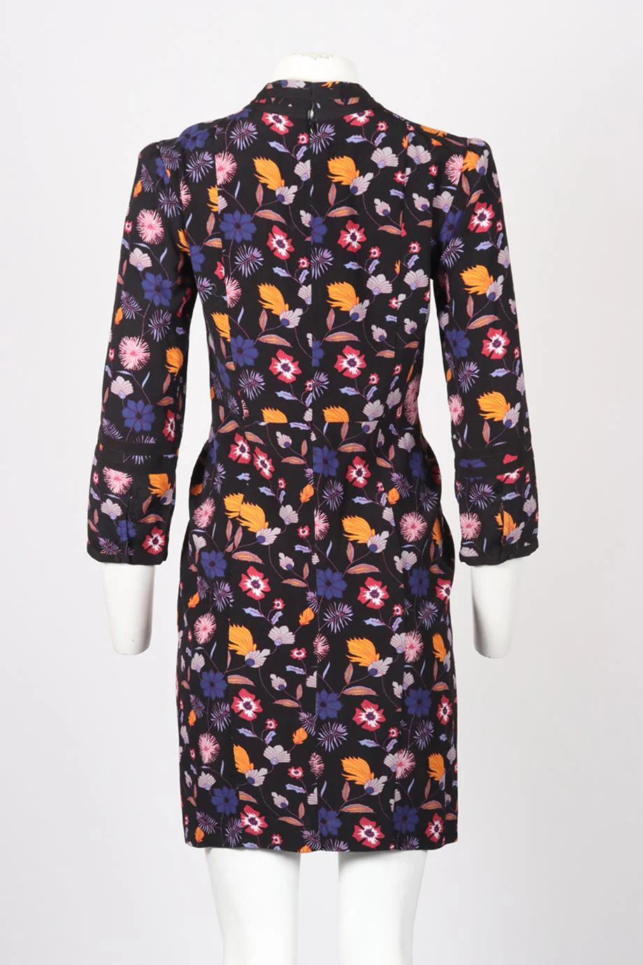 BA&SH FLORAL PRINT CREPE MINI DRESS UK 12 - Image 4