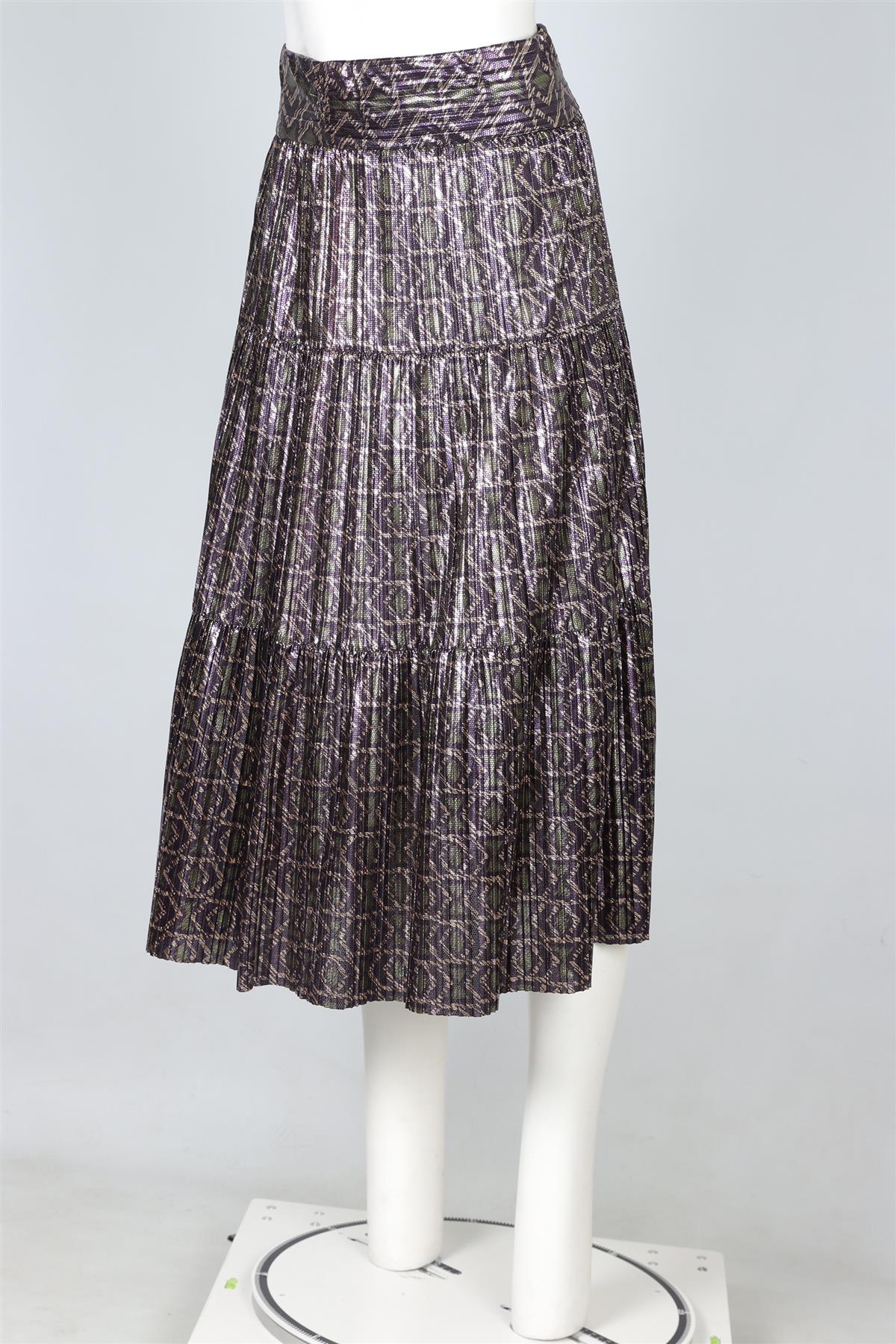 BA&SH PURPLE SATIN MIDI SKIRT UK 8 - Image 3