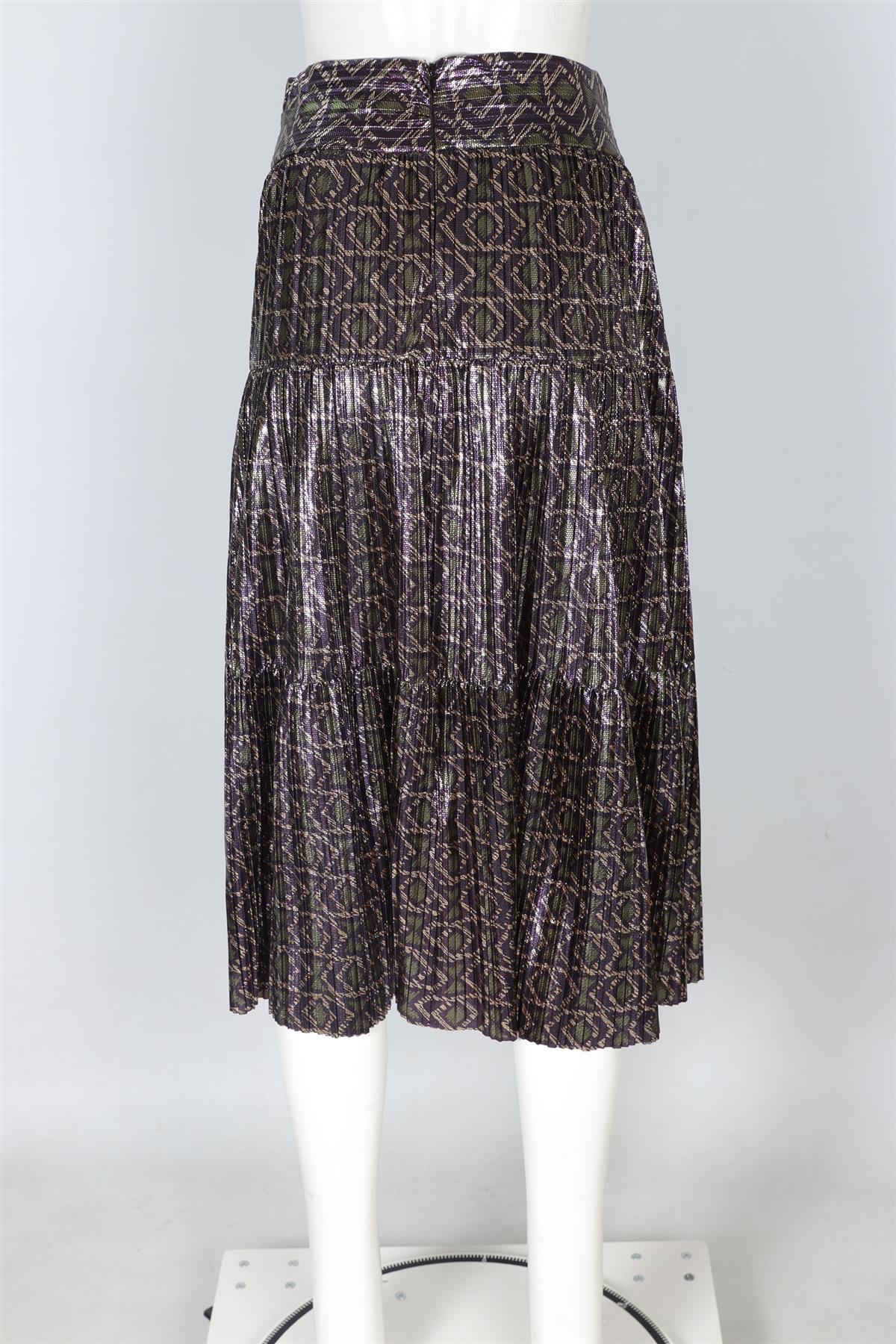 BA&SH PURPLE SATIN MIDI SKIRT UK 8 - Image 4