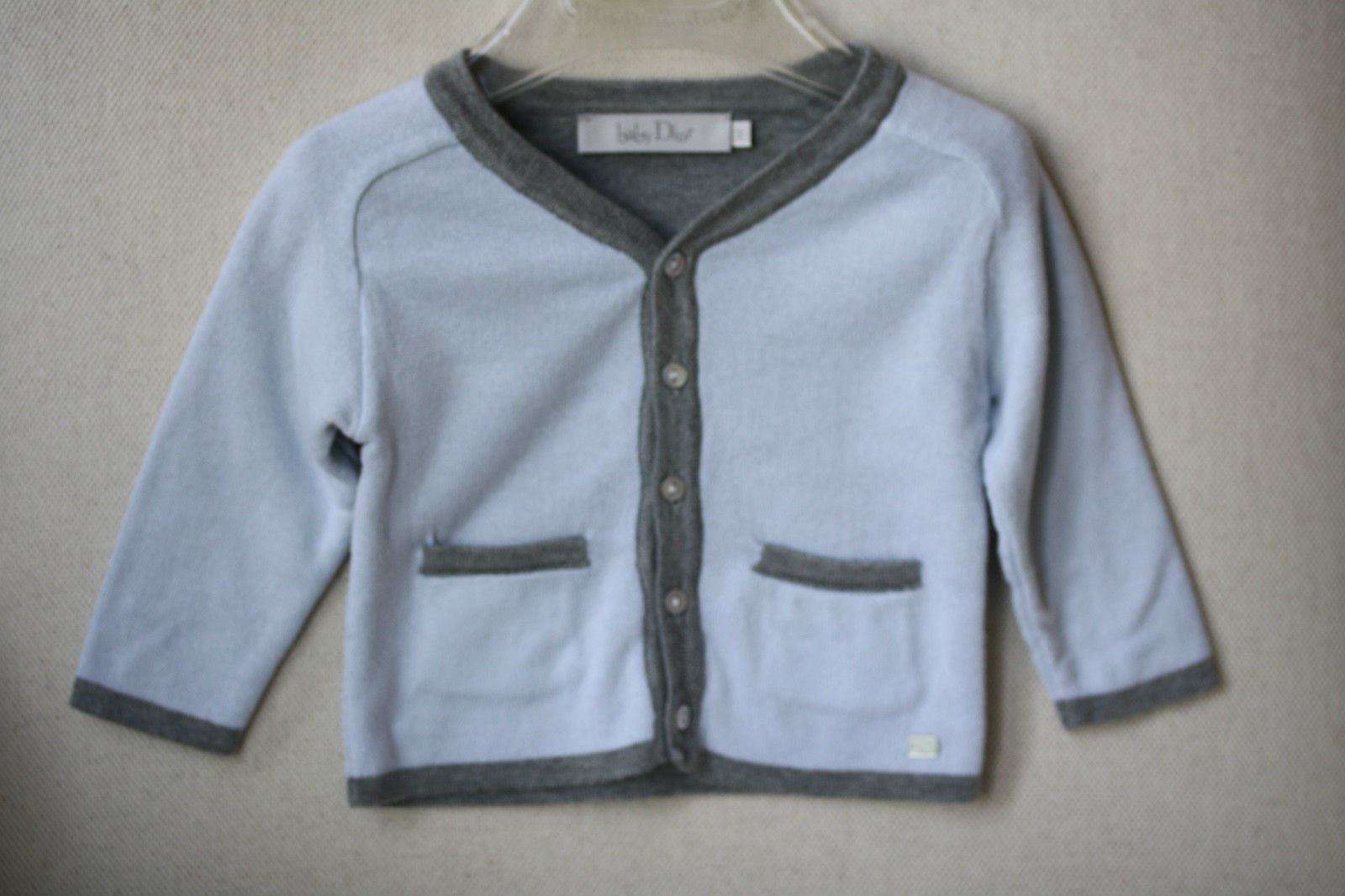 BABY DIOR BLUE CASHMERE BLEND CARDIGAN AND TROUSERS OUTFIT 6 MONTHS - Image 3