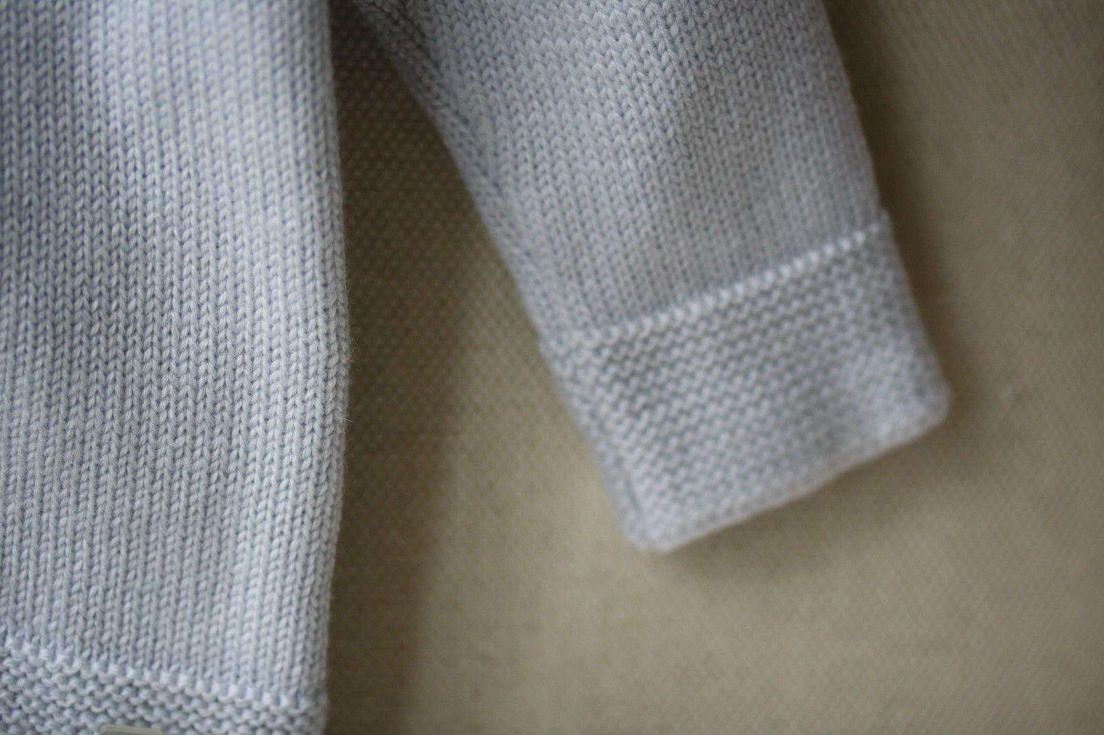BABY DIOR BLUE WOOL HOODED CARDIGAN 6 MONTHS - Image 4