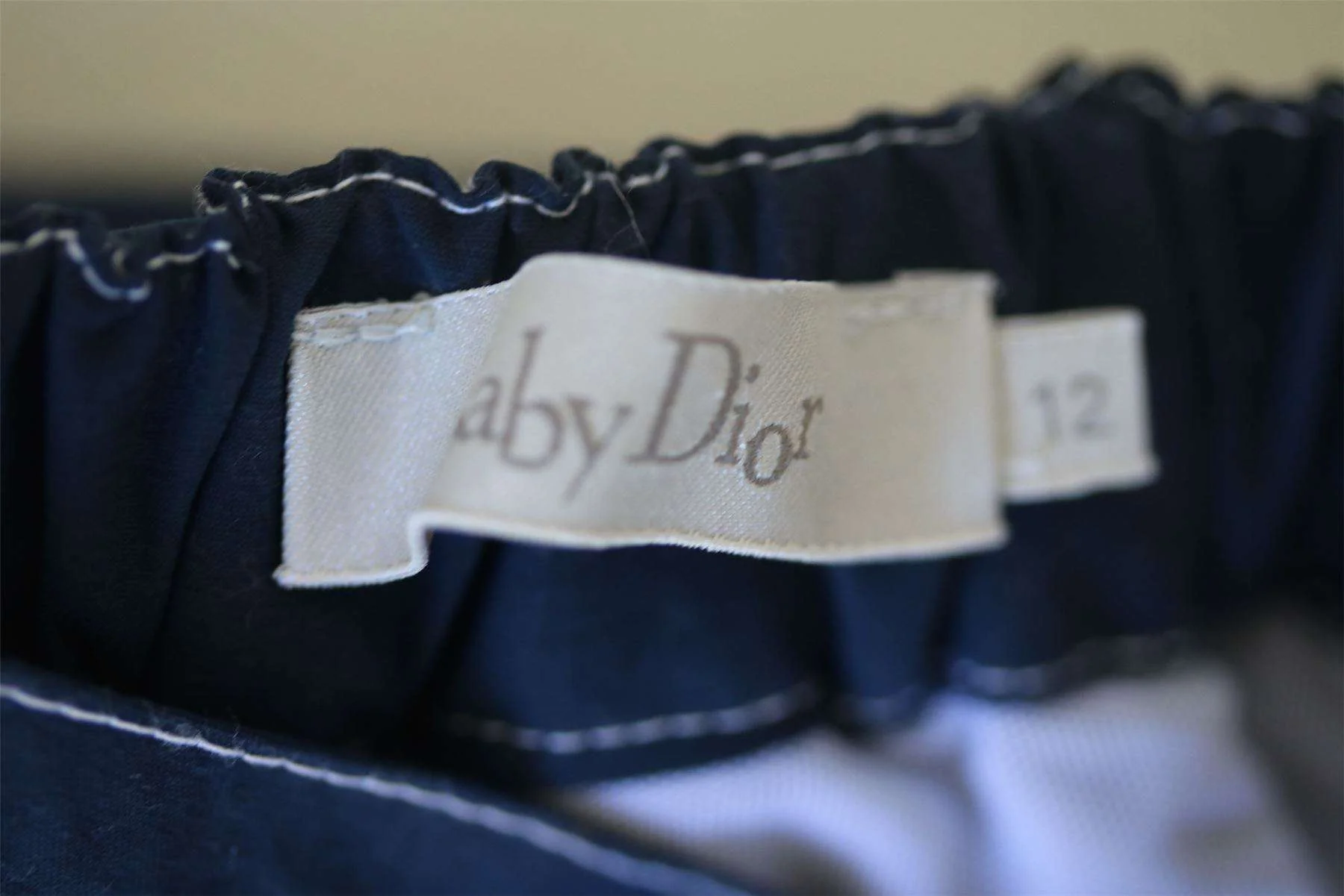 BABY DIOR BOYS NAVY BLUE SWIM SHORTS 12 MONTHS - Image 3
