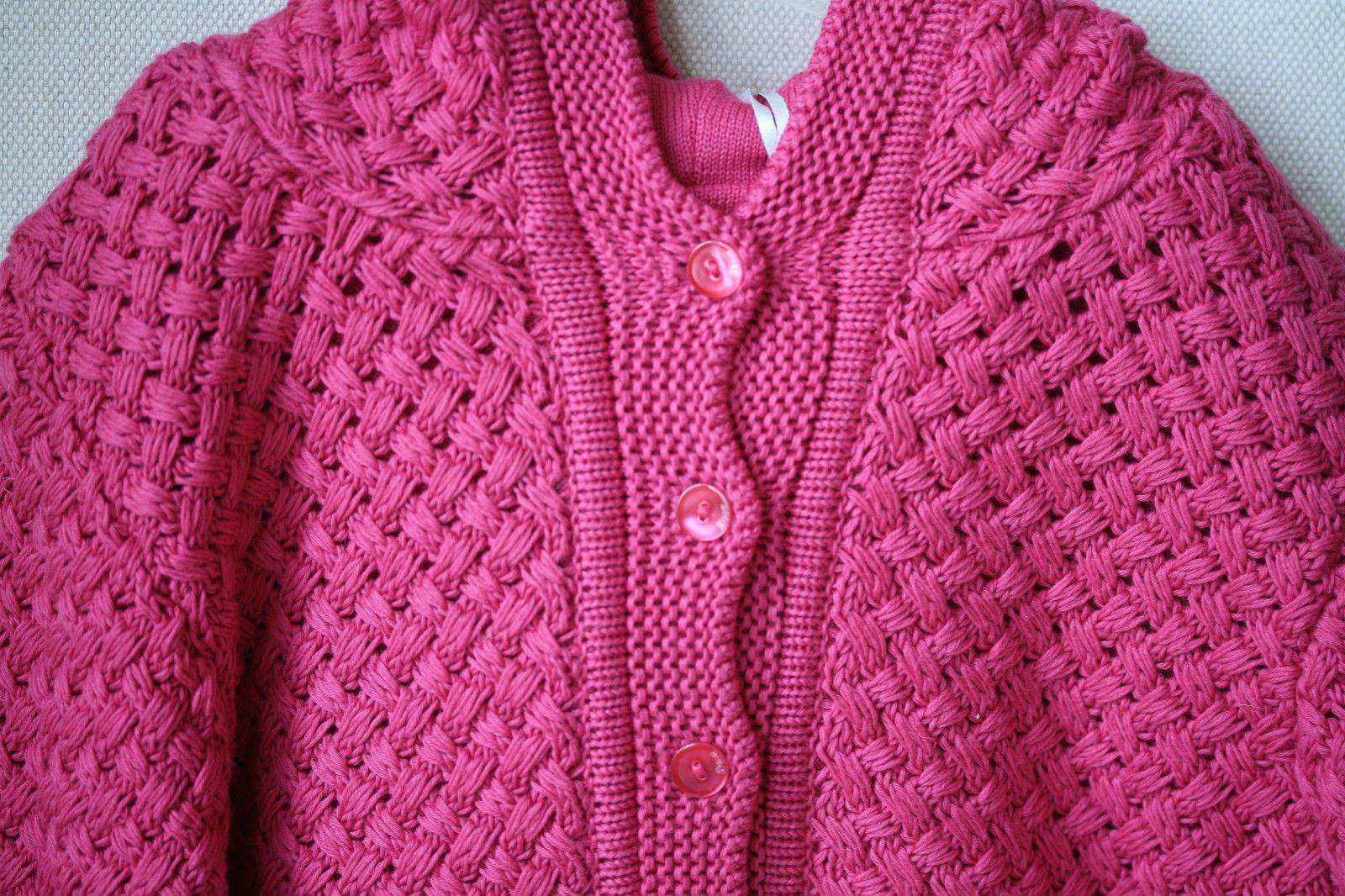 BABY DIOR CASHMERE BLEND FUCHSIA JACKET 24 MONTHS - Image 4
