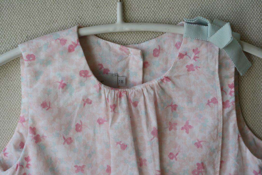 BABY DIOR COTTON FLORAL DRESS BLOOMERS AND HAT SET 18 MONTHS - Image 7