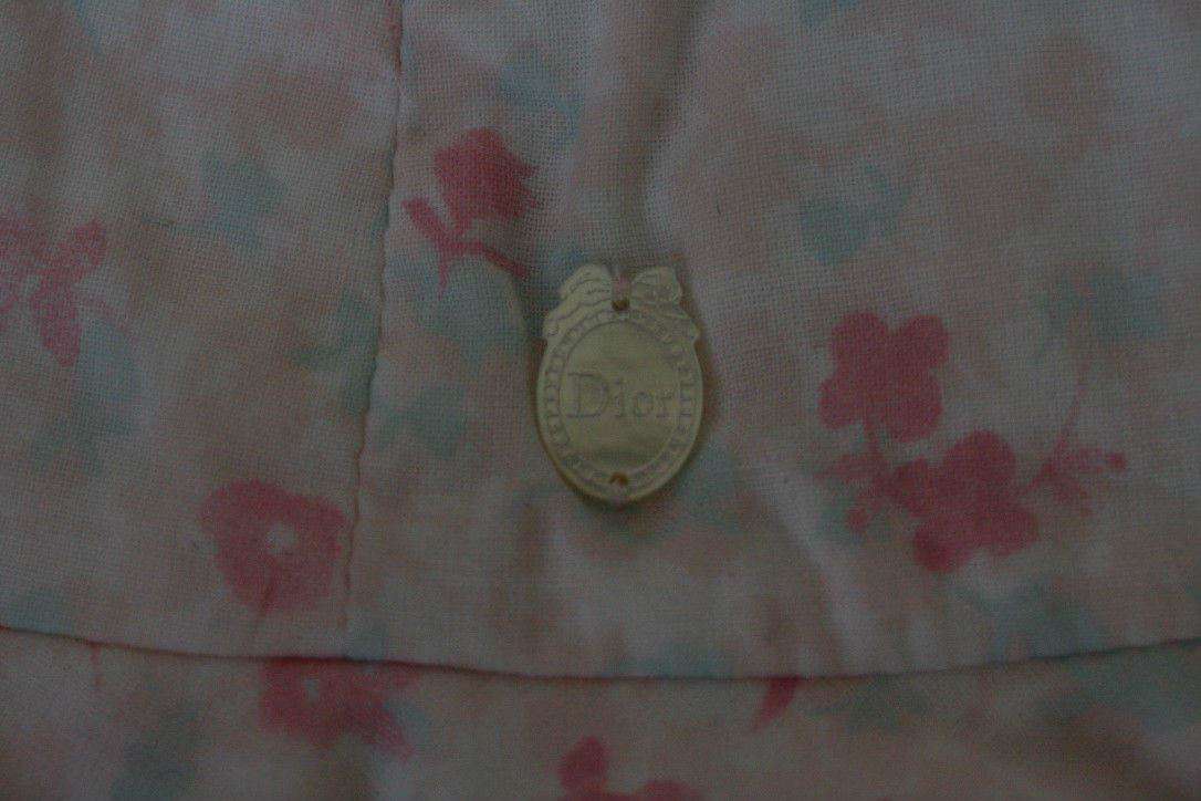 BABY DIOR COTTON FLORAL DRESS BLOOMERS AND HAT SET 18 MONTHS - Image 9