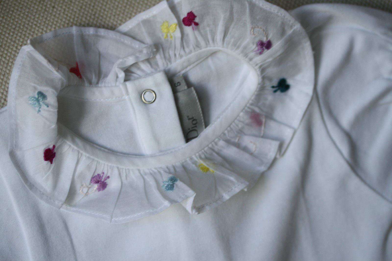 BABY DIOR IVORY WHITE BODYSUIT 6 MONTHS - Image 2