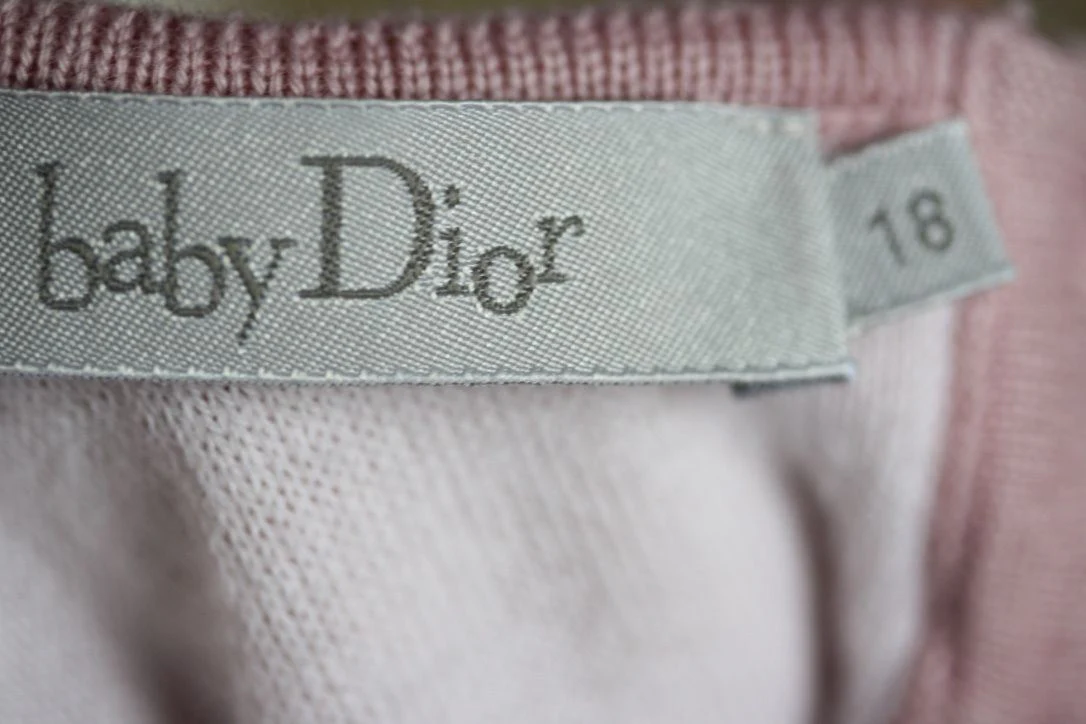 BABY DIOR PINK COTTON CASHMERE BLEND DRESS 18 MONTHS - Image 5