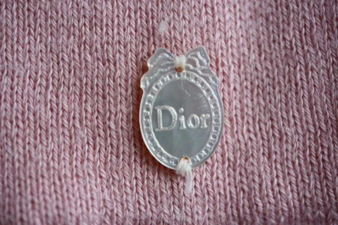 BABY DIOR PINK COTTON CASHMERE BLEND DRESS 18 MONTHS - Image 6